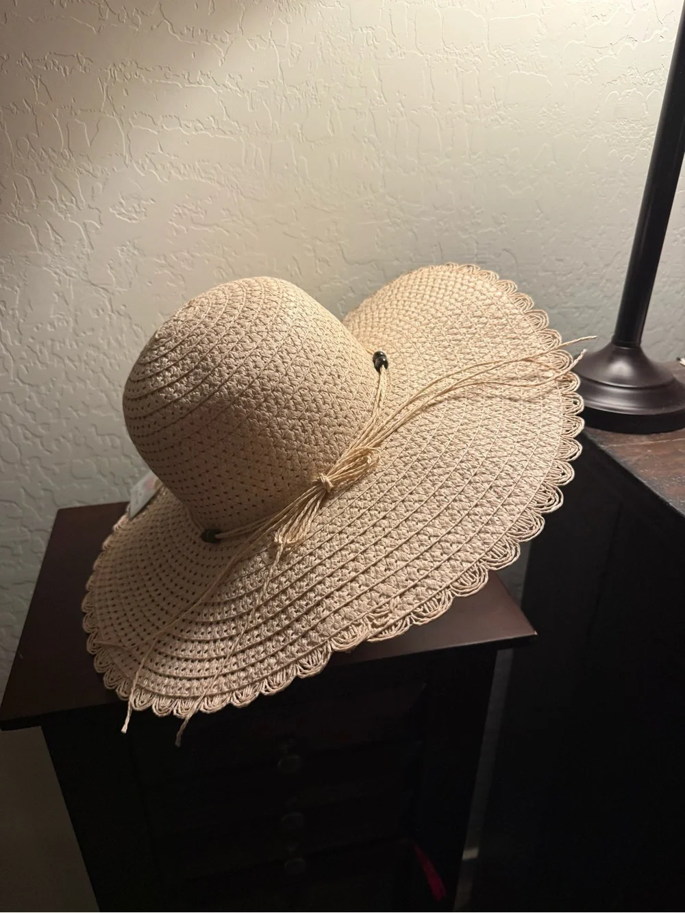Wide Brim Straw Sun Hat - Natural